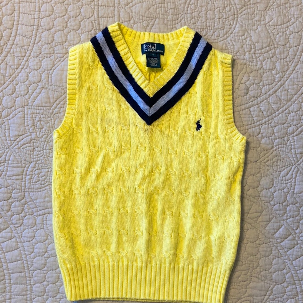 POLO boys sweater vest size 7